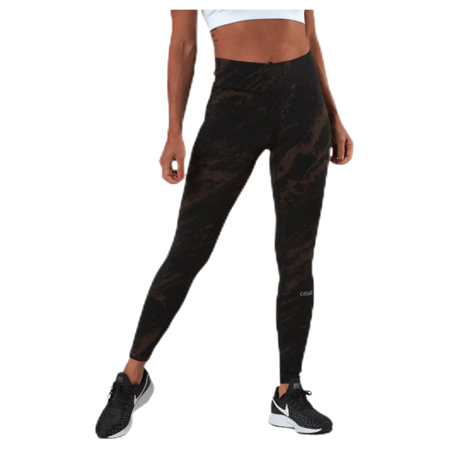 Classic Printed 7/8 Tights Brown/Black