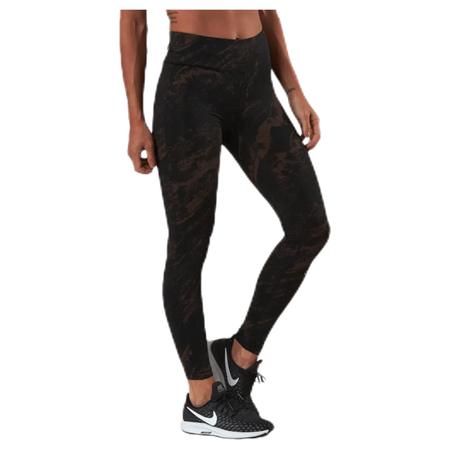 Classic Printed 7/8 Tights Brown/Black