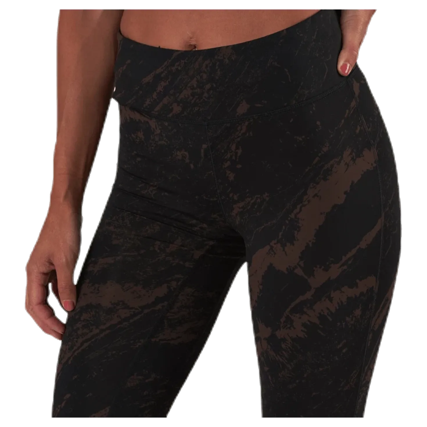 Classic Printed 7/8 Tights Brown/Black