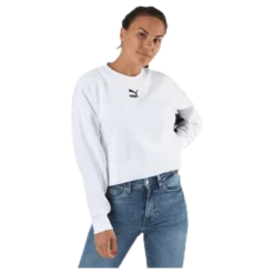 Classics Cropped Crew White