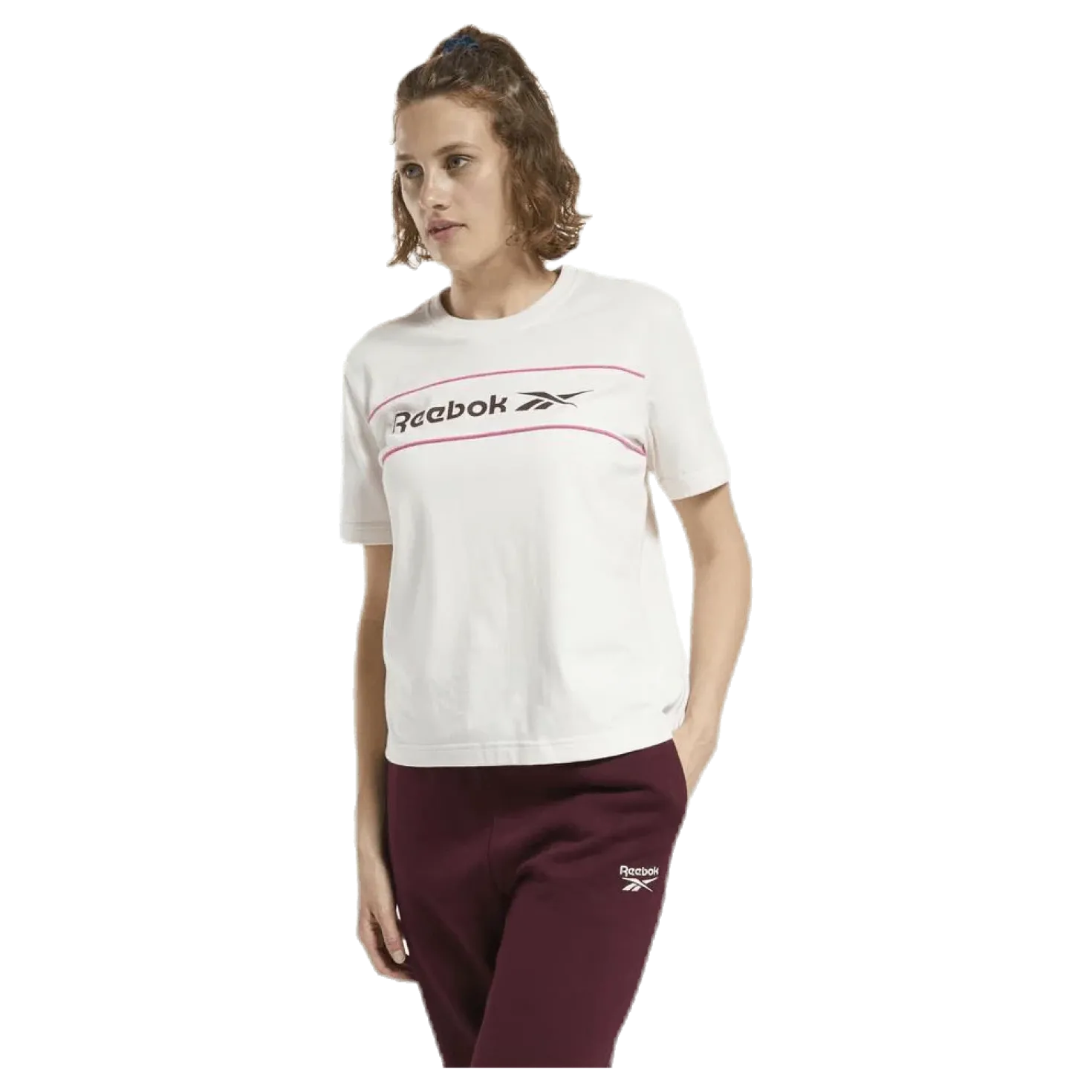 Cl F Linear Tee Pink/White