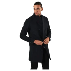 Collum Wool Coat Blue