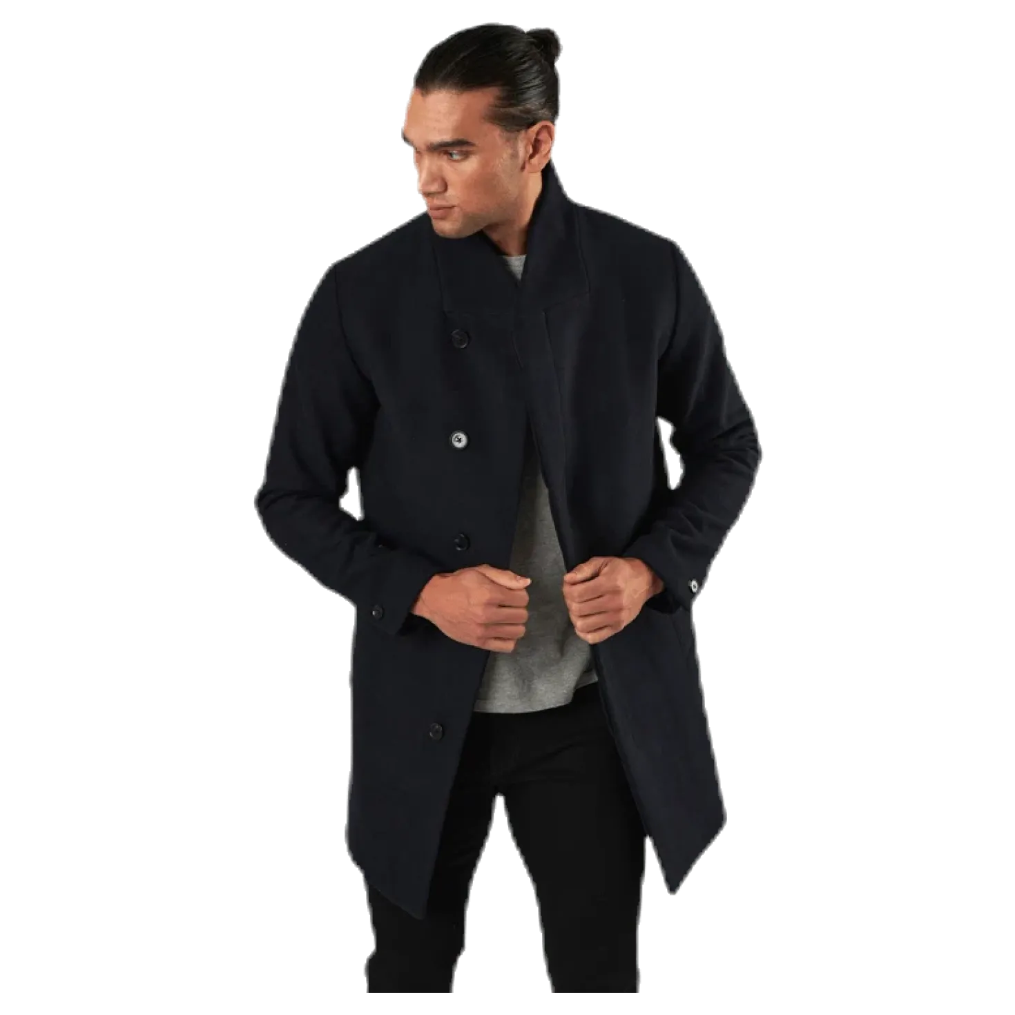 Collum Wool Coat Blue
