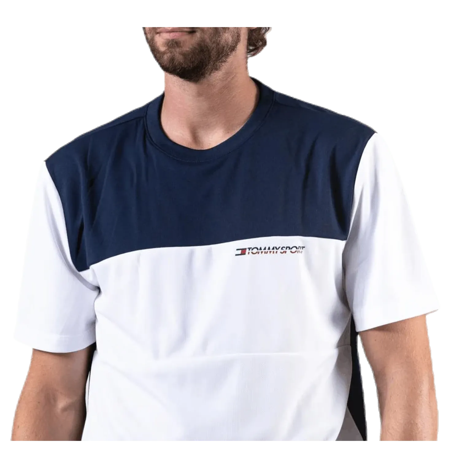 Colourblock Logo Tee White