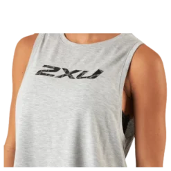Contender Crop Tank-W Grey