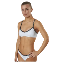 Core Logo Tape Bralette-Rp White
