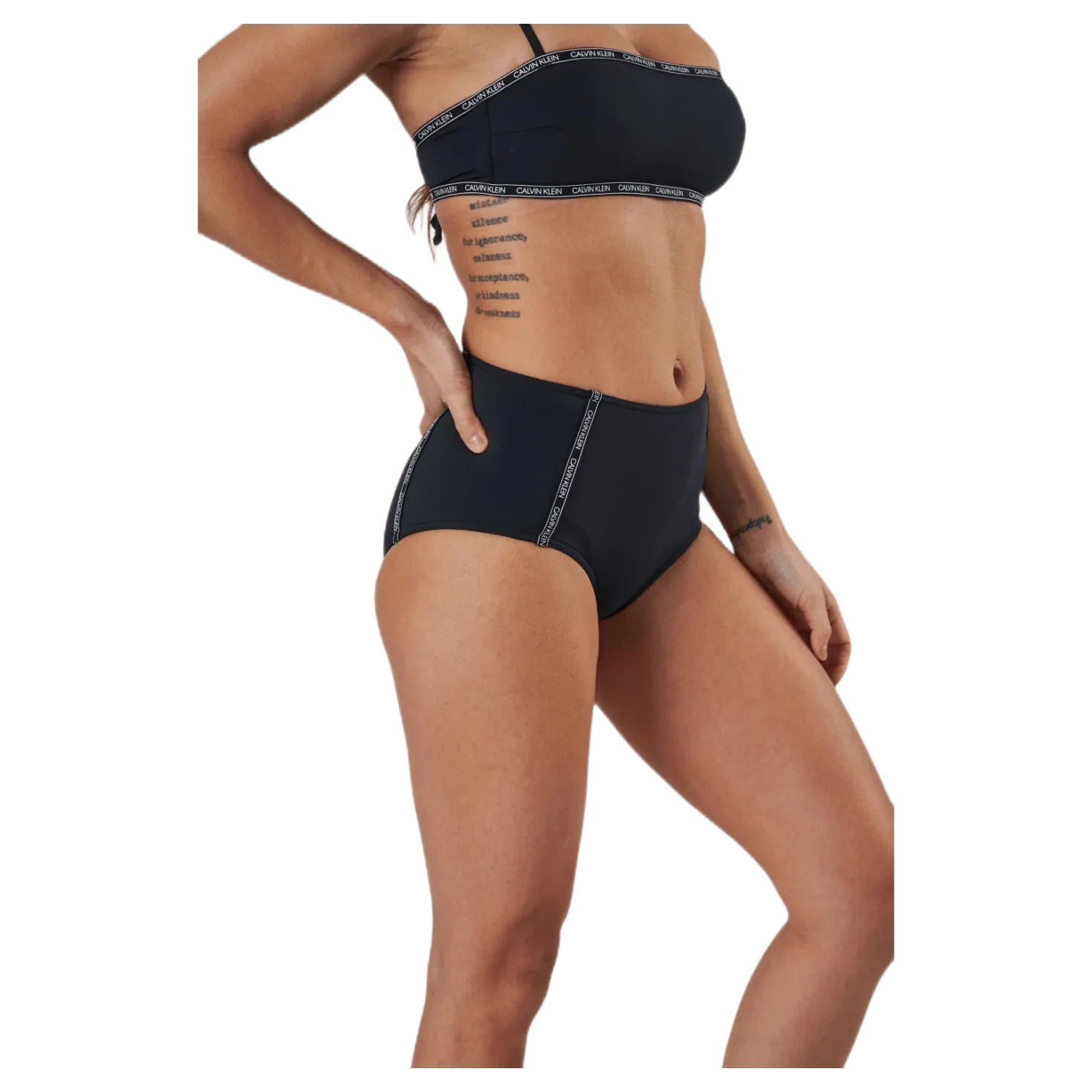 Core Logo Tape High Waist Bikini Brief Black