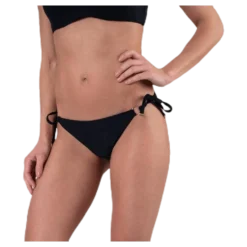 Core Solid String Side Tie Bikini Black