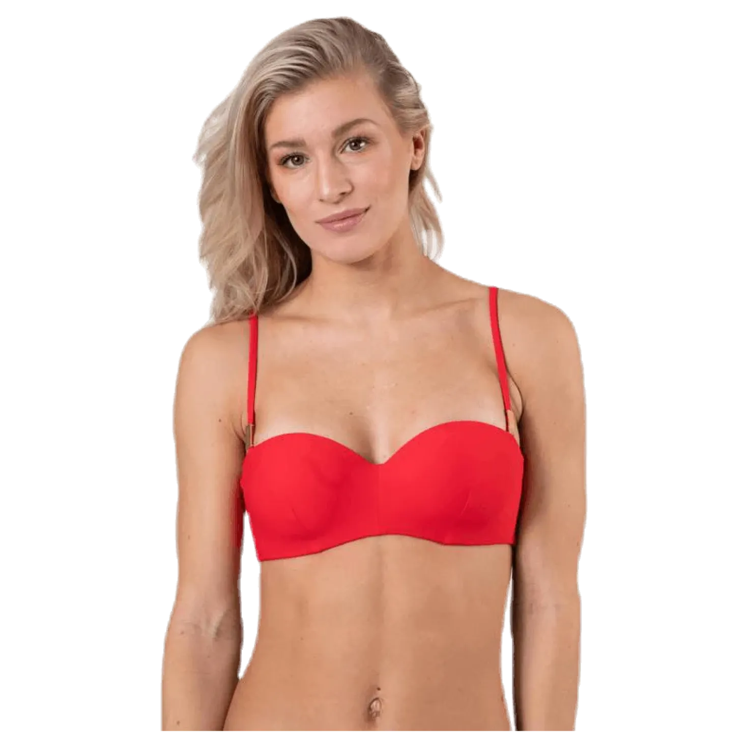 Core Solid Structured Bandeau Red