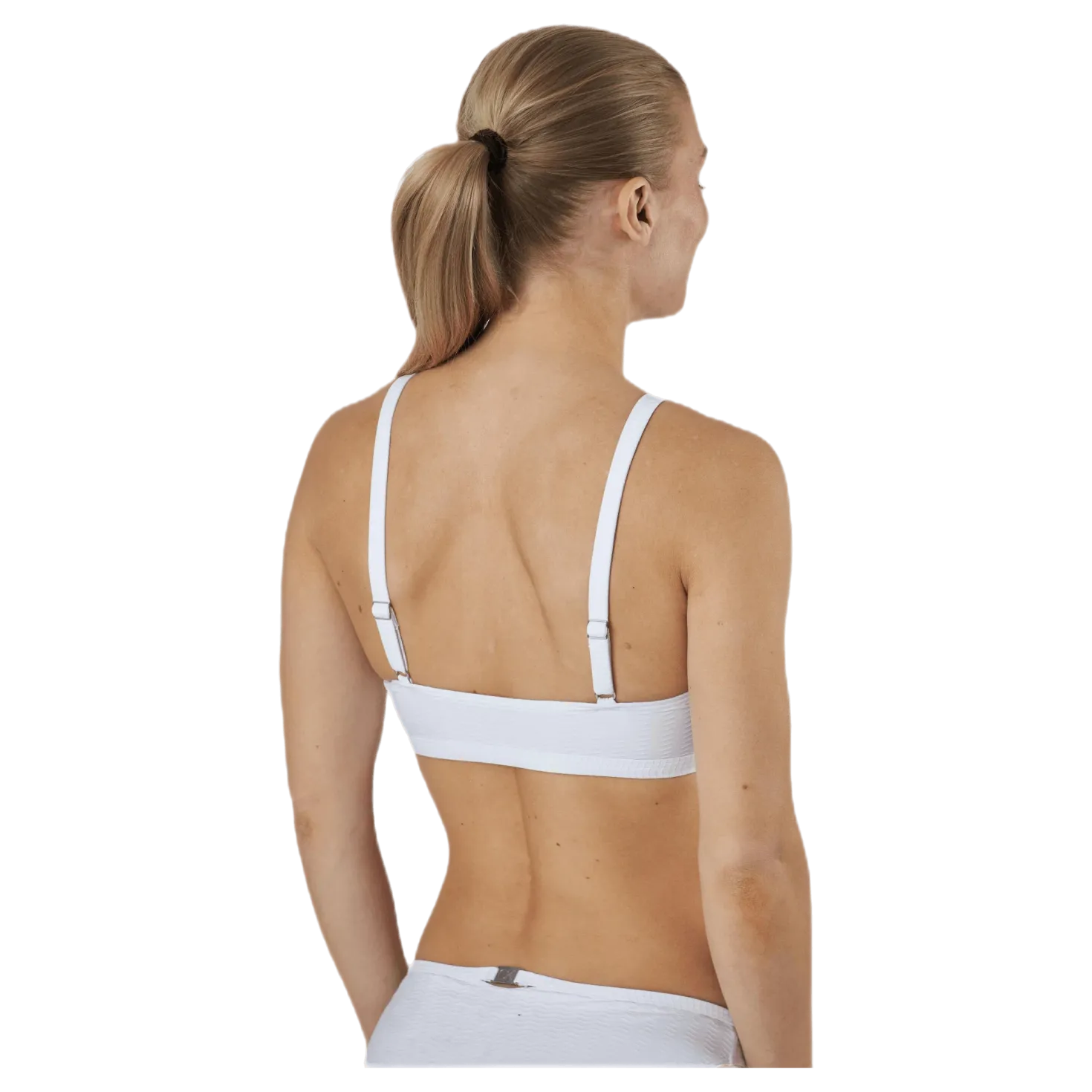 Core Textured Bralette-Rp White