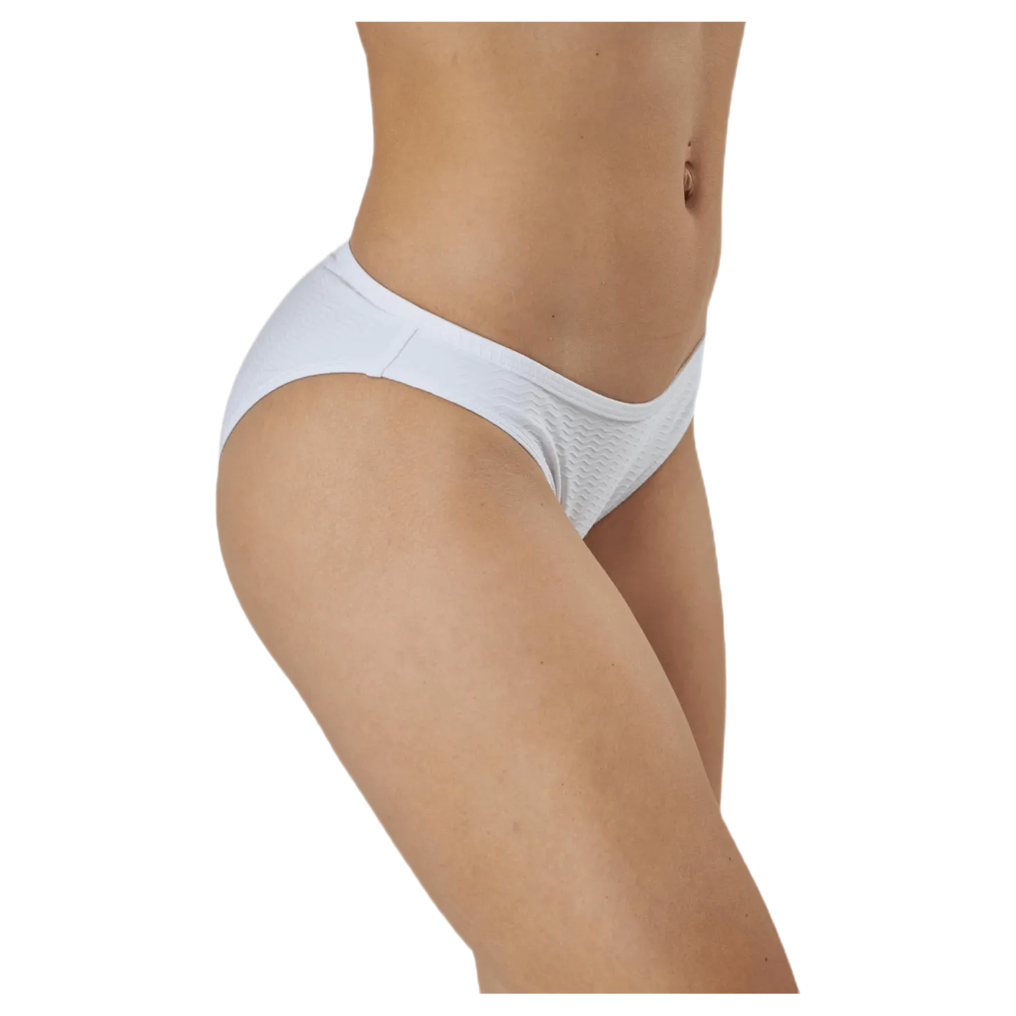 Core Textured Classic Bikini Bottom White
