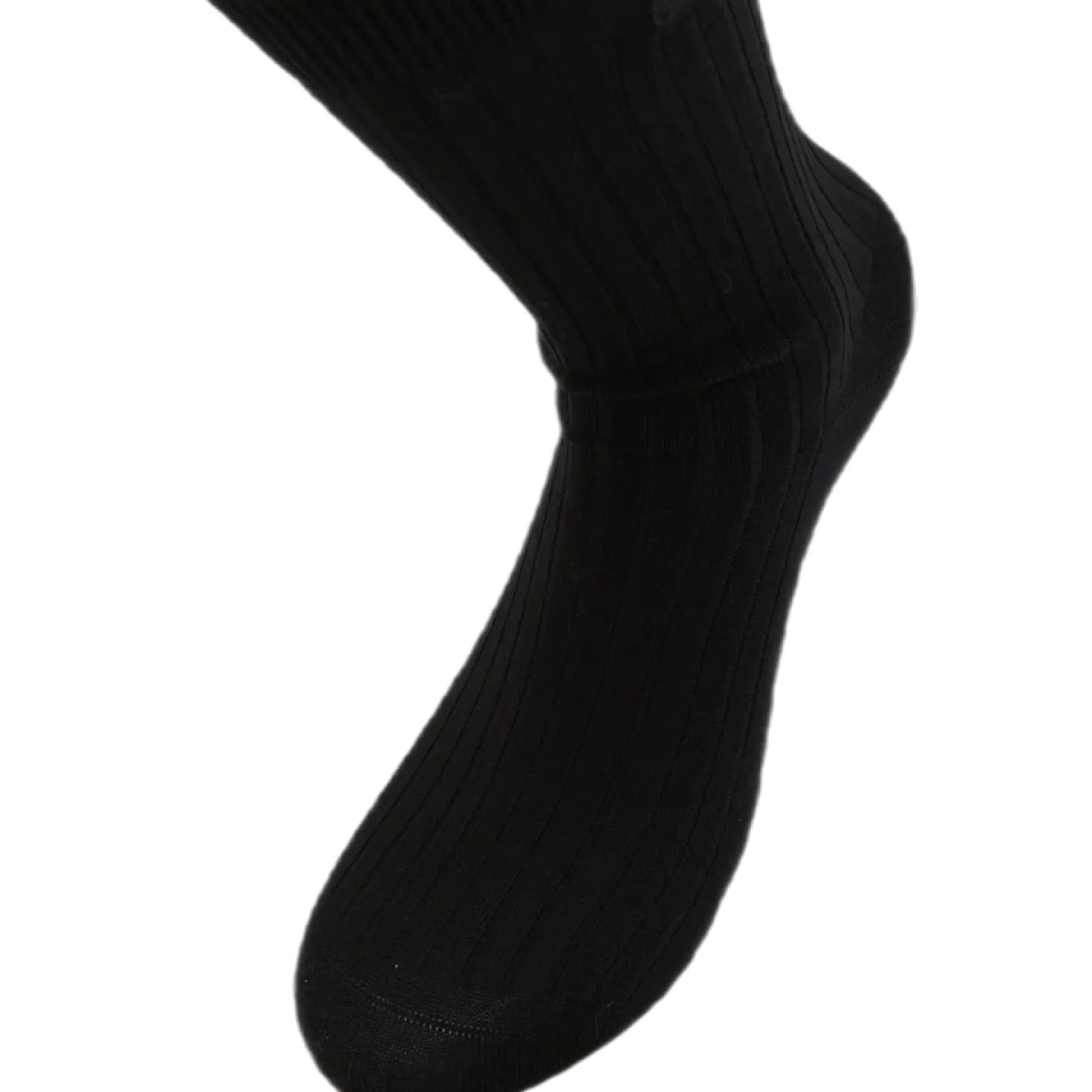 Cotton Crew Socks Black