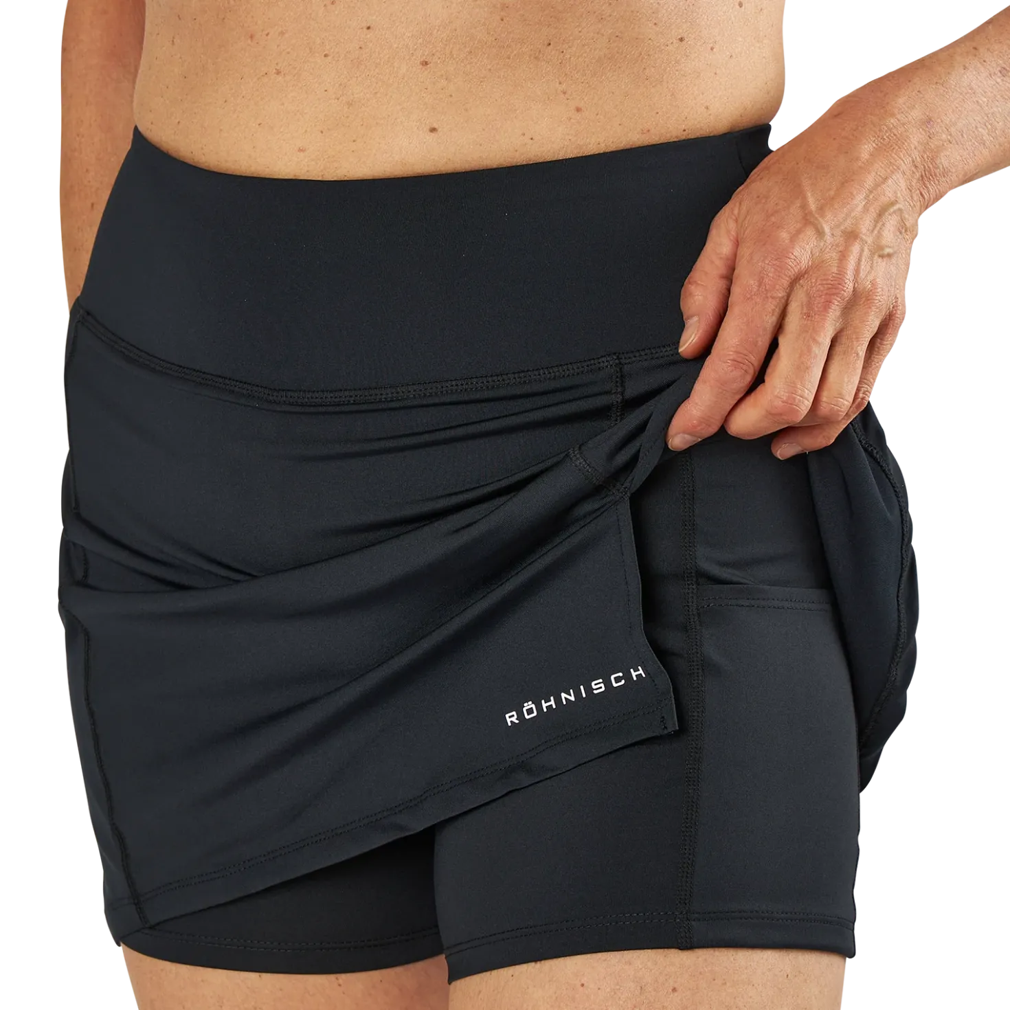 Court Jersey Skort Black
