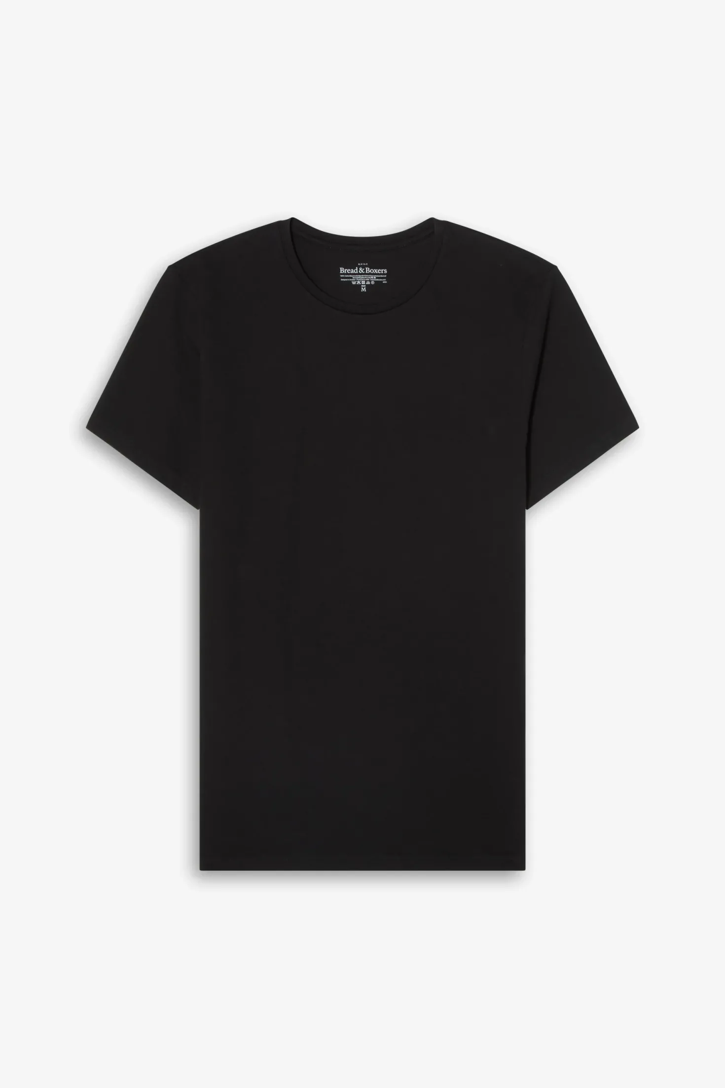 Crew-Neck Lightweigth cotton 2-pack Black