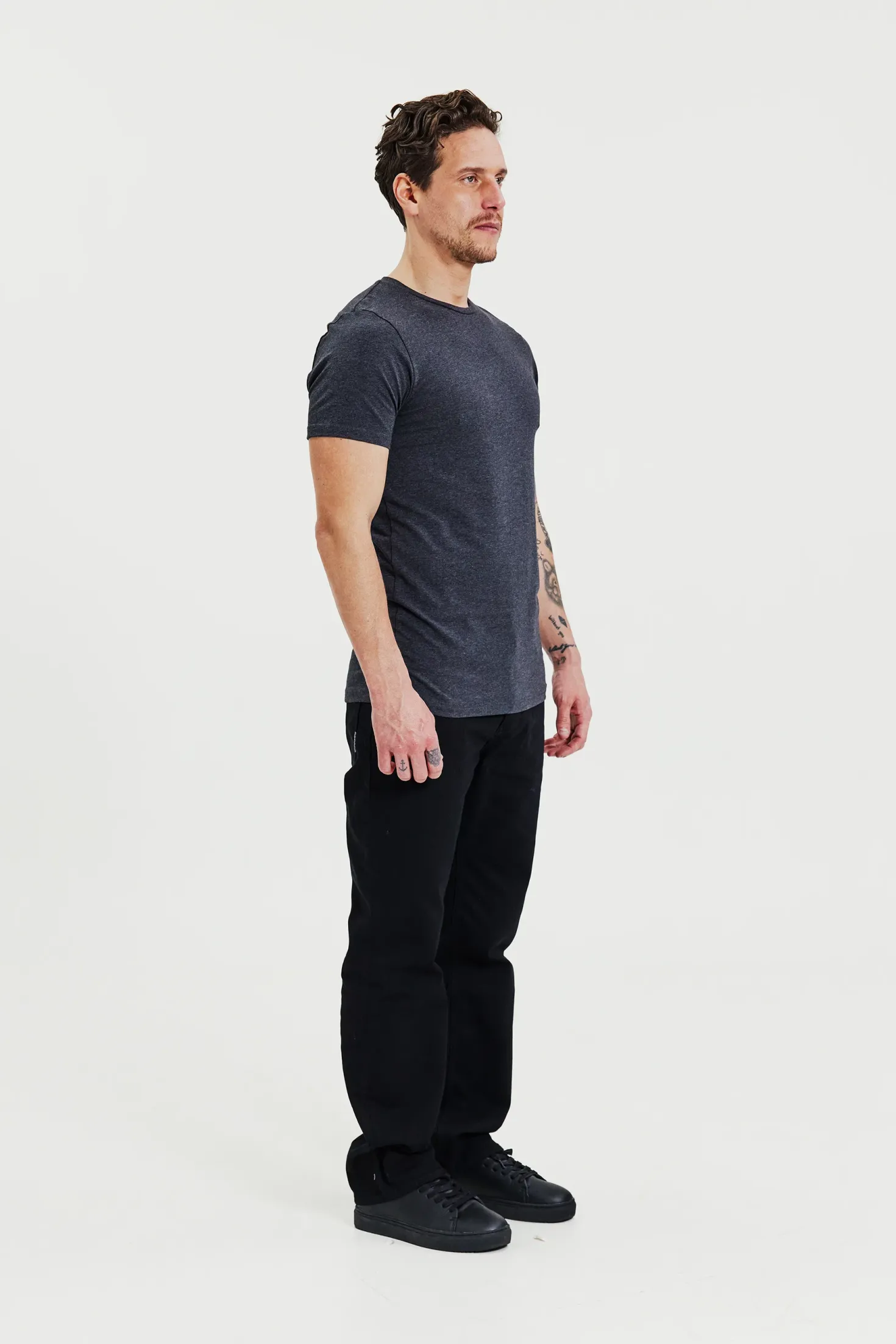 Crew-Neck 2-pack Grey Melange