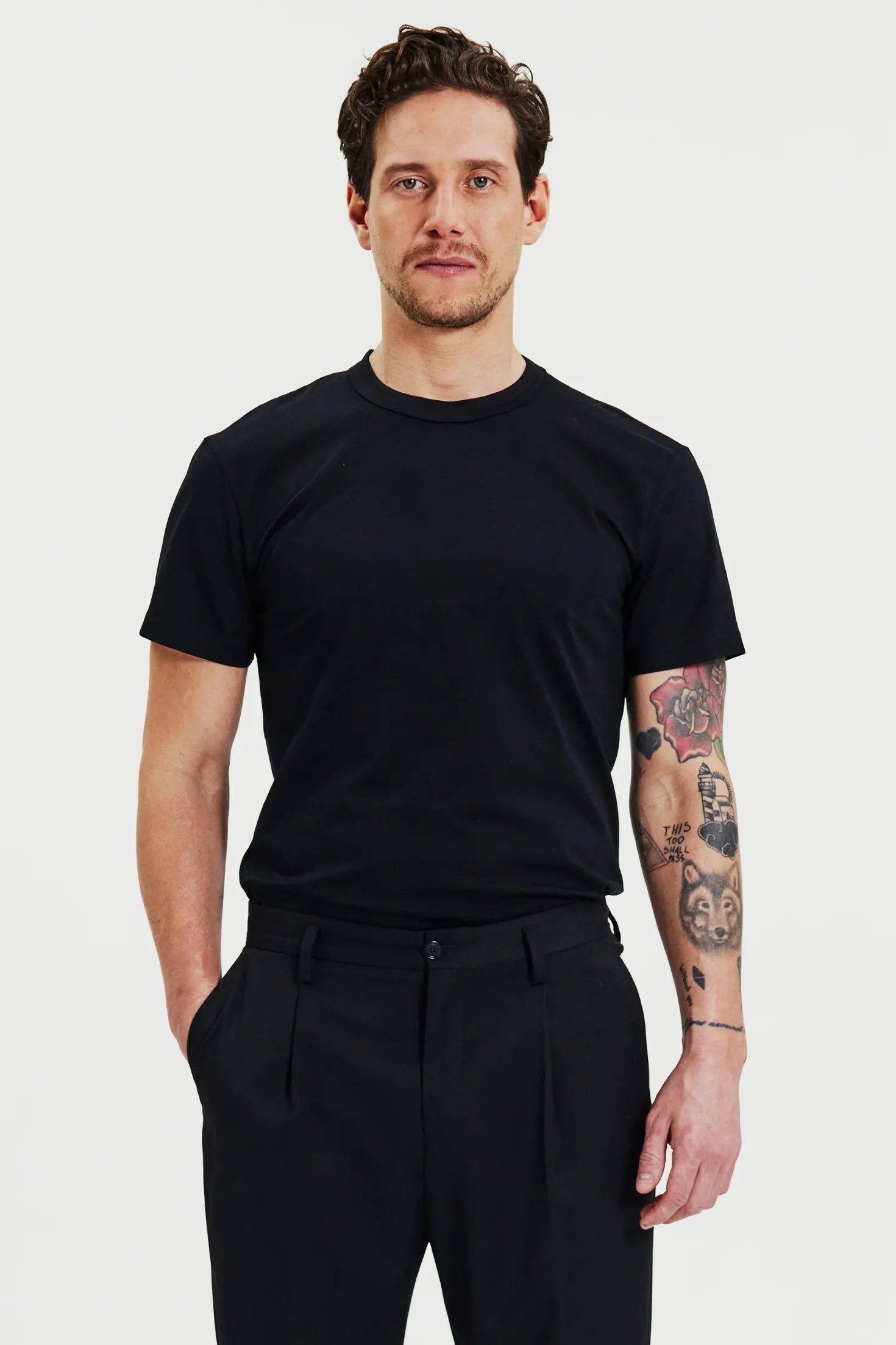 Crew-Neck Pima Black
