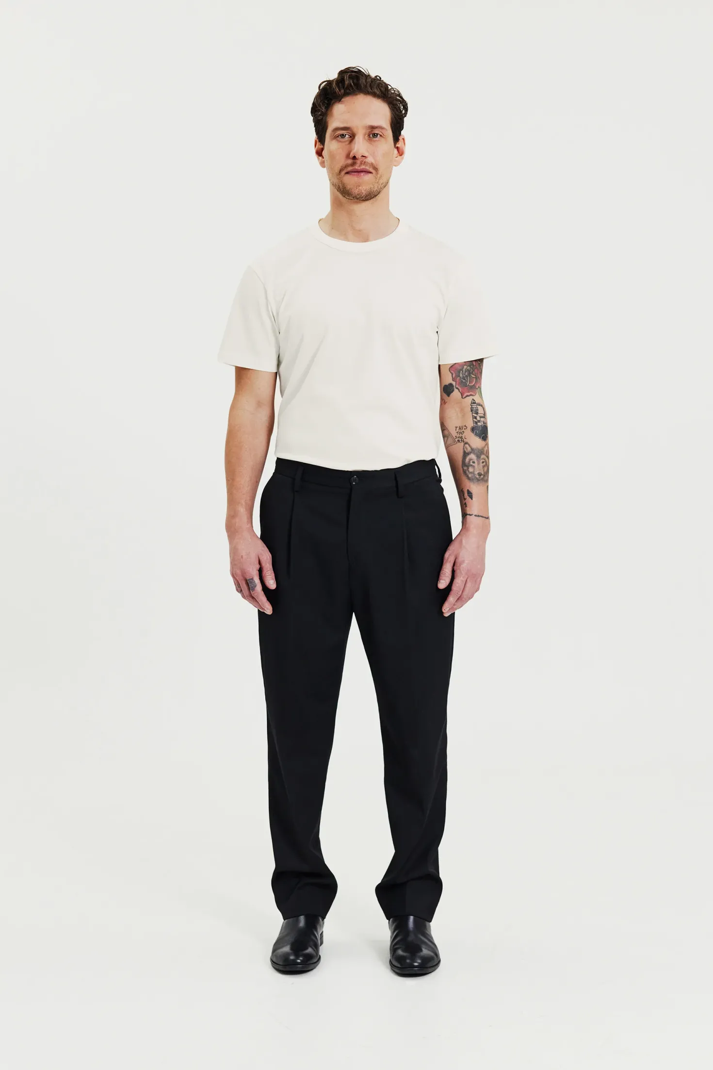 Crew-Neck Pima Ivory