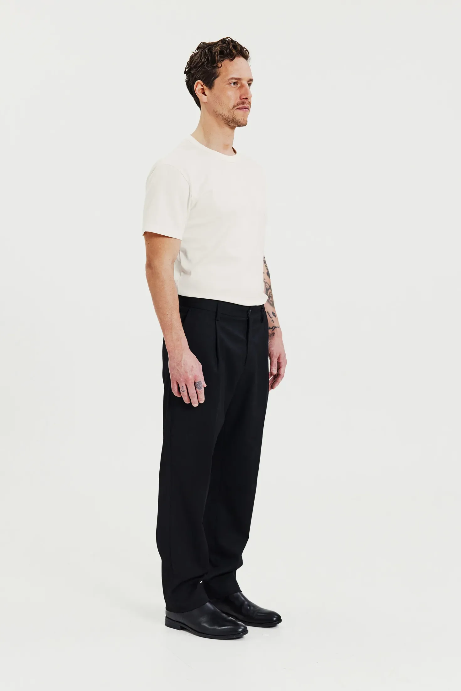 Crew-Neck Pima Ivory