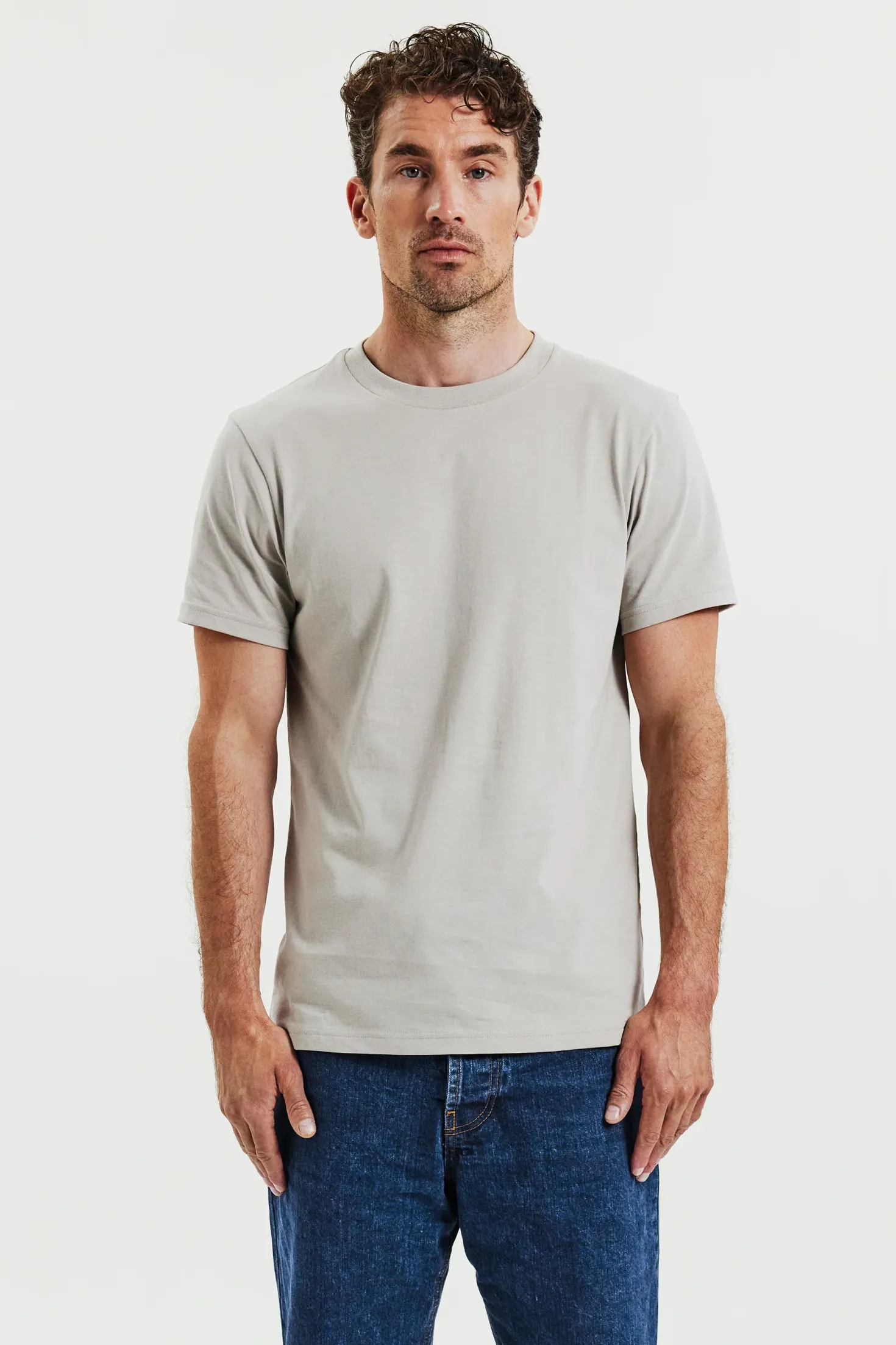 Crew-Neck regular Greige