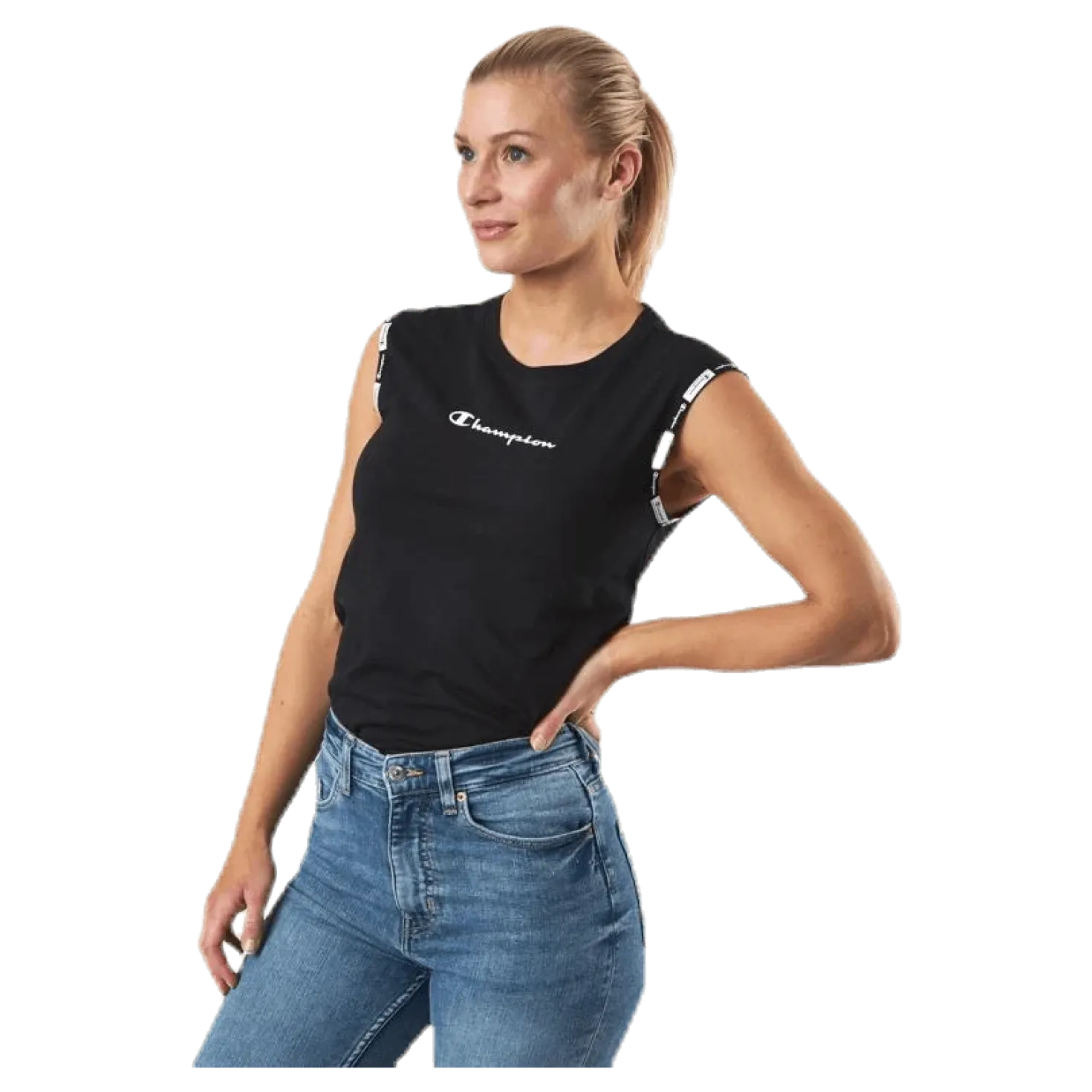 Crewneck Sleeveless T-Shirt Black