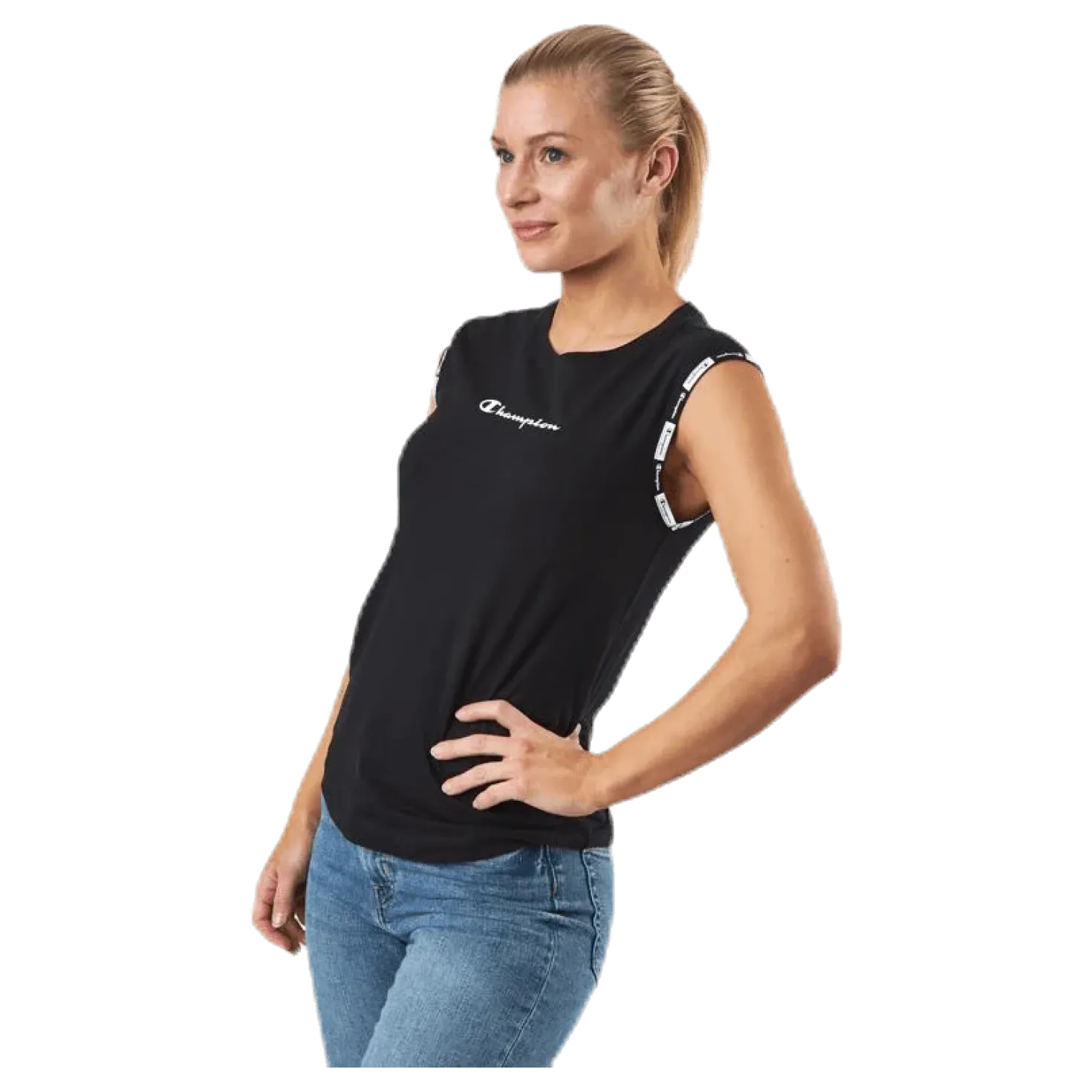 Crewneck Sleeveless T-Shirt Black