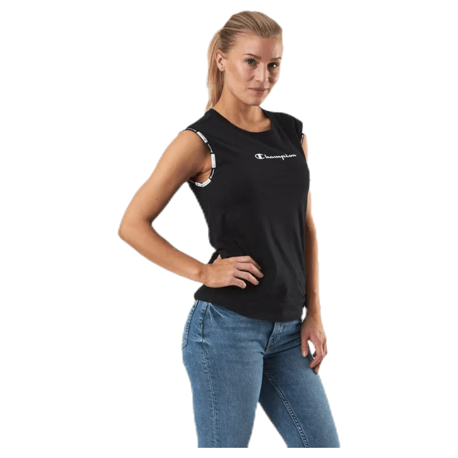 Crewneck Sleeveless T-Shirt Black
