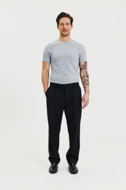 Crew-Neck Slim Grey Melange