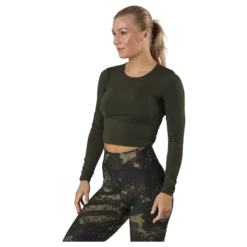 Crop Long Sleeve Forest Green