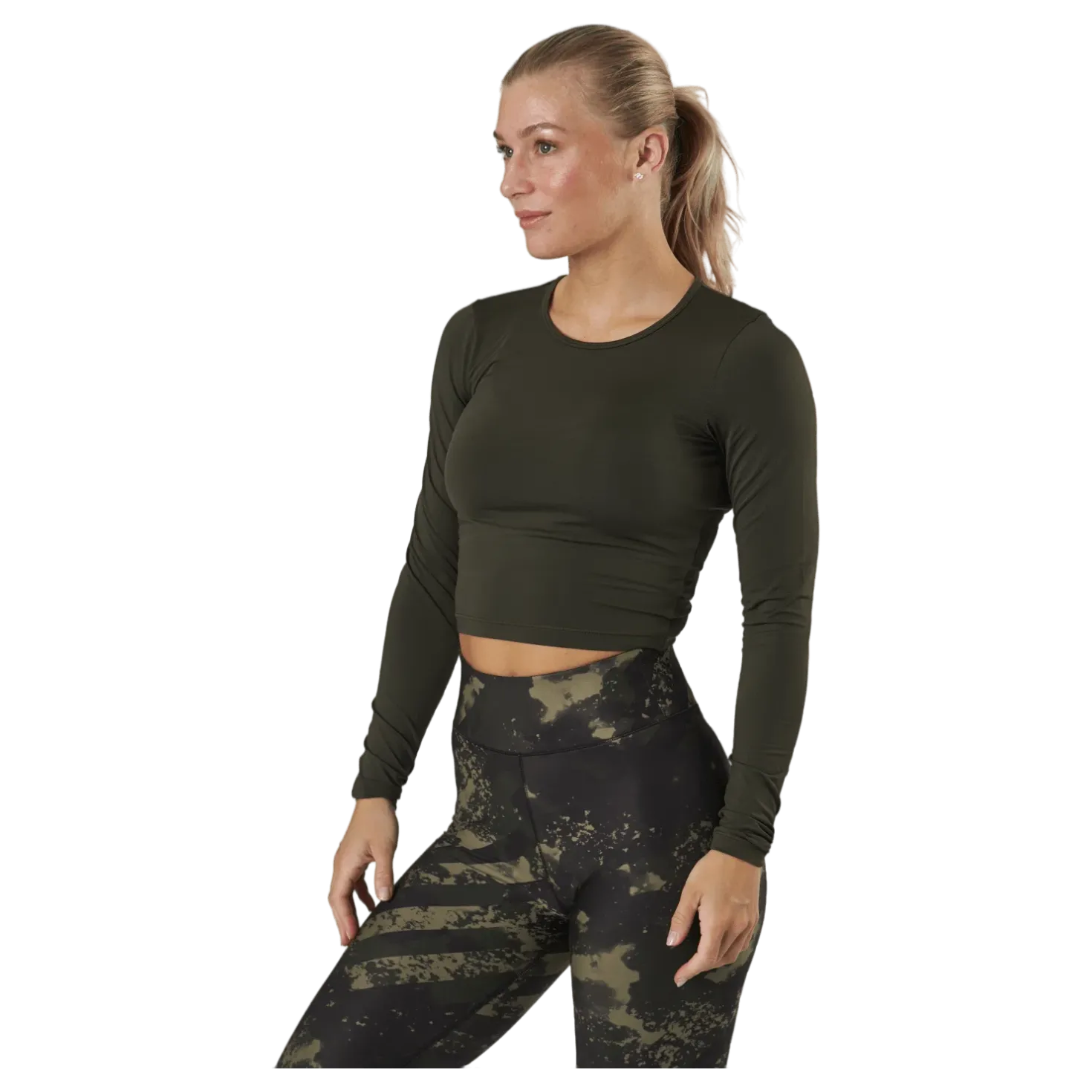 Crop Long Sleeve Forest Green