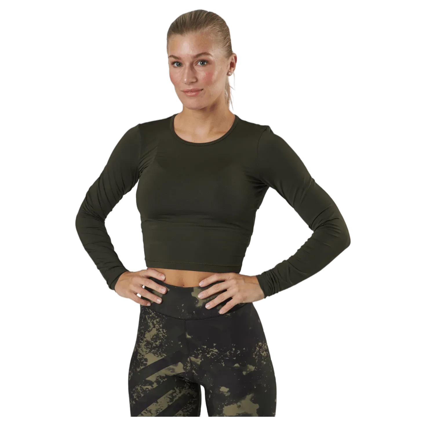 Crop Long Sleeve Forest Green