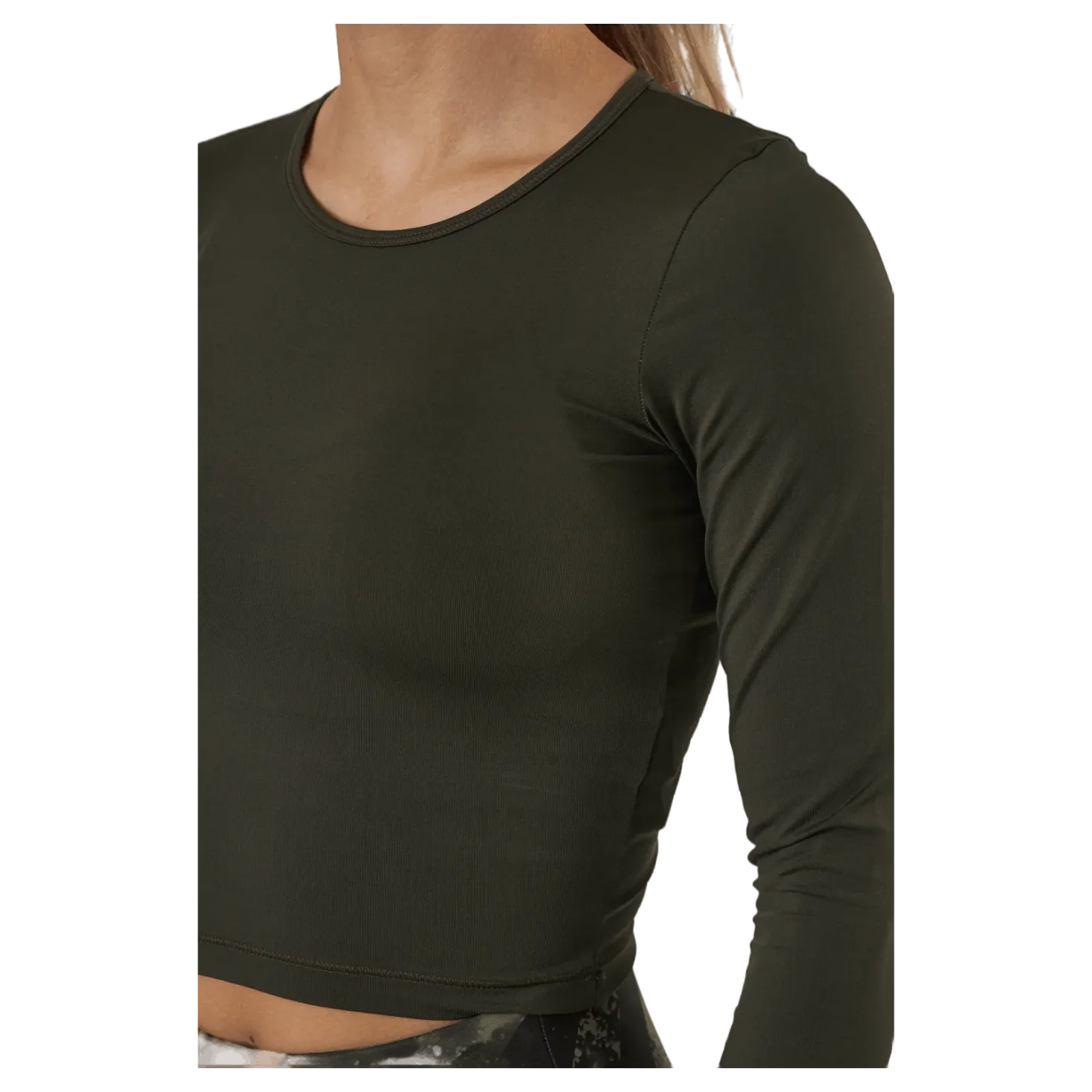 Crop Long Sleeve Forest Green