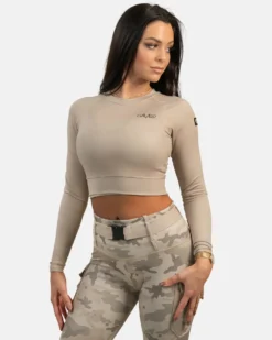 Cropped Long Sleeve Sand Dune