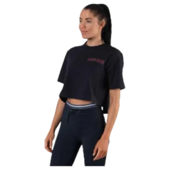 Cropped Short Sleeve T-Shirt Black