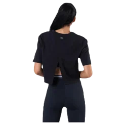 Cropped Short Sleeve T-Shirt Black
