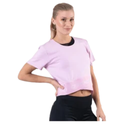 Cropped Short Sleeve T-Shirt Pink