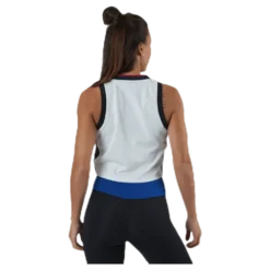 Crop Tommy Tank Top Blue/White