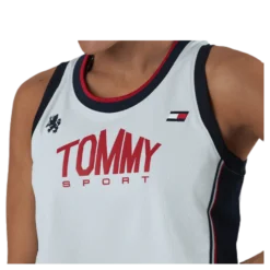 Crop Tommy Tank Top Blue/White