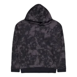 Curry Acid Wash Hoodie Jet Gray
