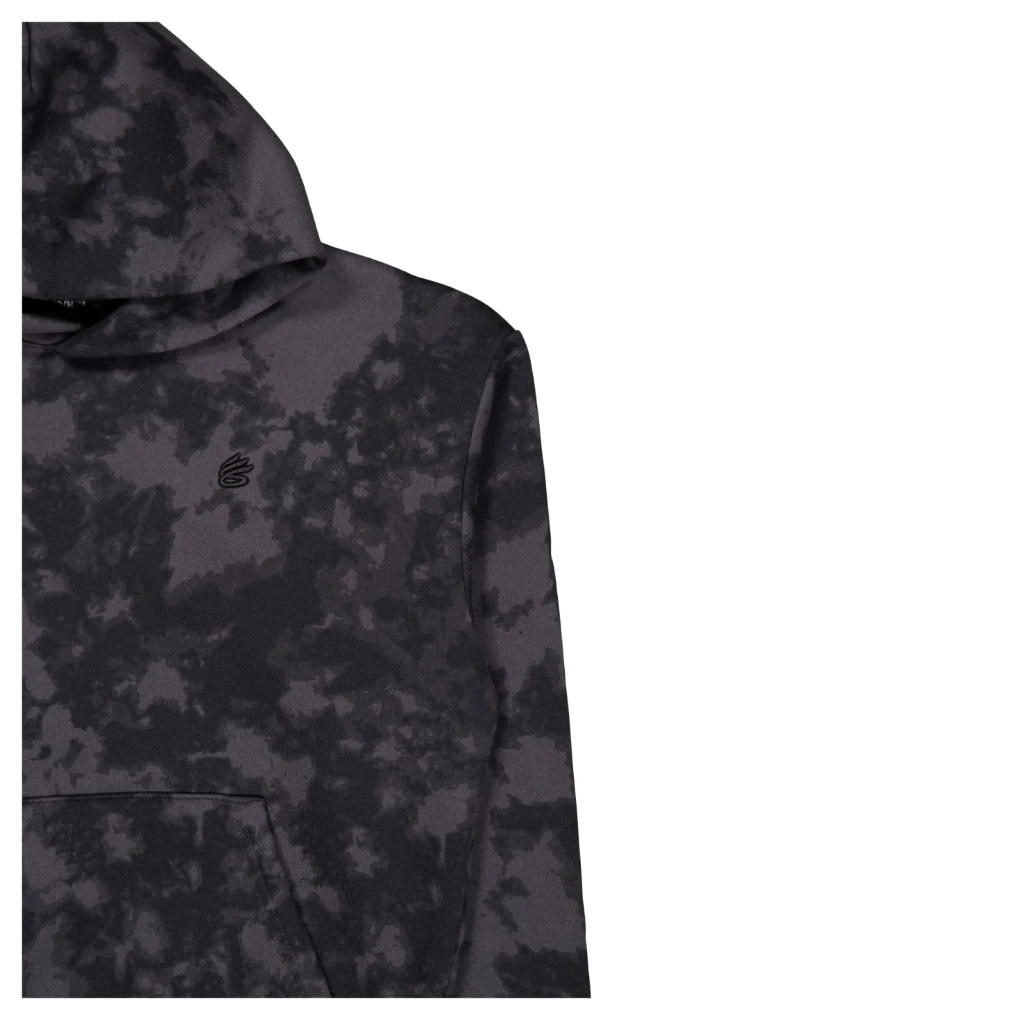 Curry Acid Wash Hoodie Jet Gray