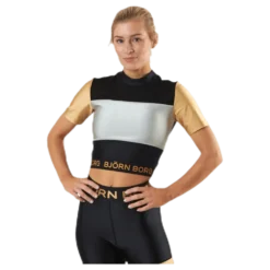 Cylie Cropped Tee Black/Gold