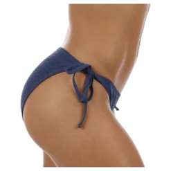 Daisy Crochet Tie Tanga Blue