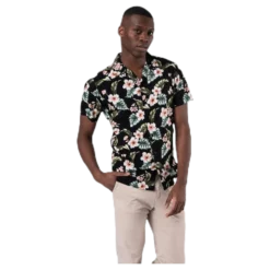 Dale Resort Shirt S/S One Pocket Black