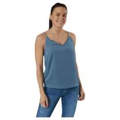 Debbie Singlet Wvn Blue