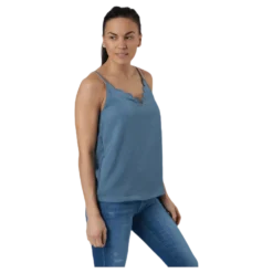 Debbie Singlet Wvn Blue