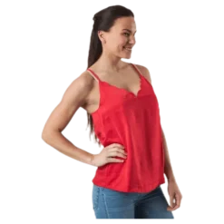 Debbie Singlet Wvn Red