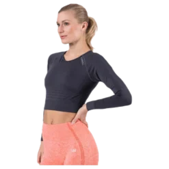 Define Seamless L/S Crop Top Grey