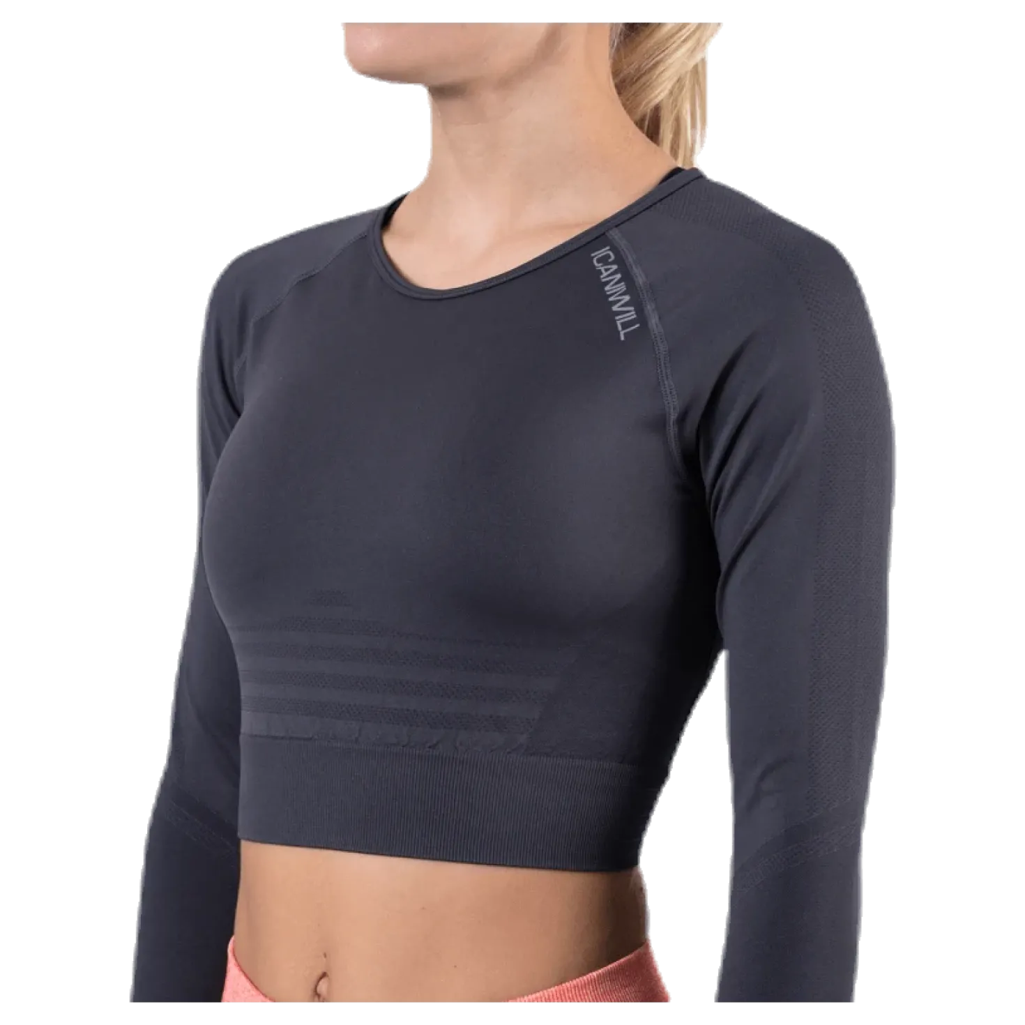 Define Seamless L/S Crop Top Grey