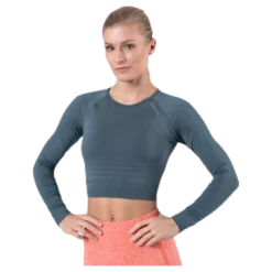 Define Seamless L/S Crop Top Green