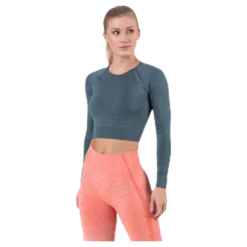 Define Seamless L/S Crop Top Green