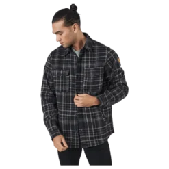 Dewey M Checked Fleece Shirt Black